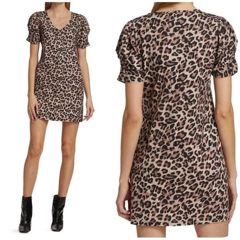 GENERATION Love Tiffany Leopard Print T-Shirt Dress